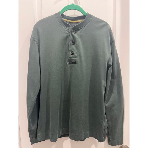SCOTCH & SODA Grandad Henley Green Long Sleeve T-shirt Sz S - Picture 2 of 7